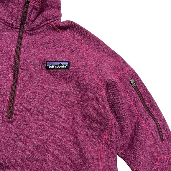 PATAGONIA Women's Better Sweater 1/4-Zip Mock Purple Size S - Picture 3 of 5